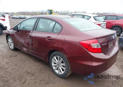 2012 Honda Civic Ex-L из США, поврежденный, VIN 2HGFB2F91CH506279